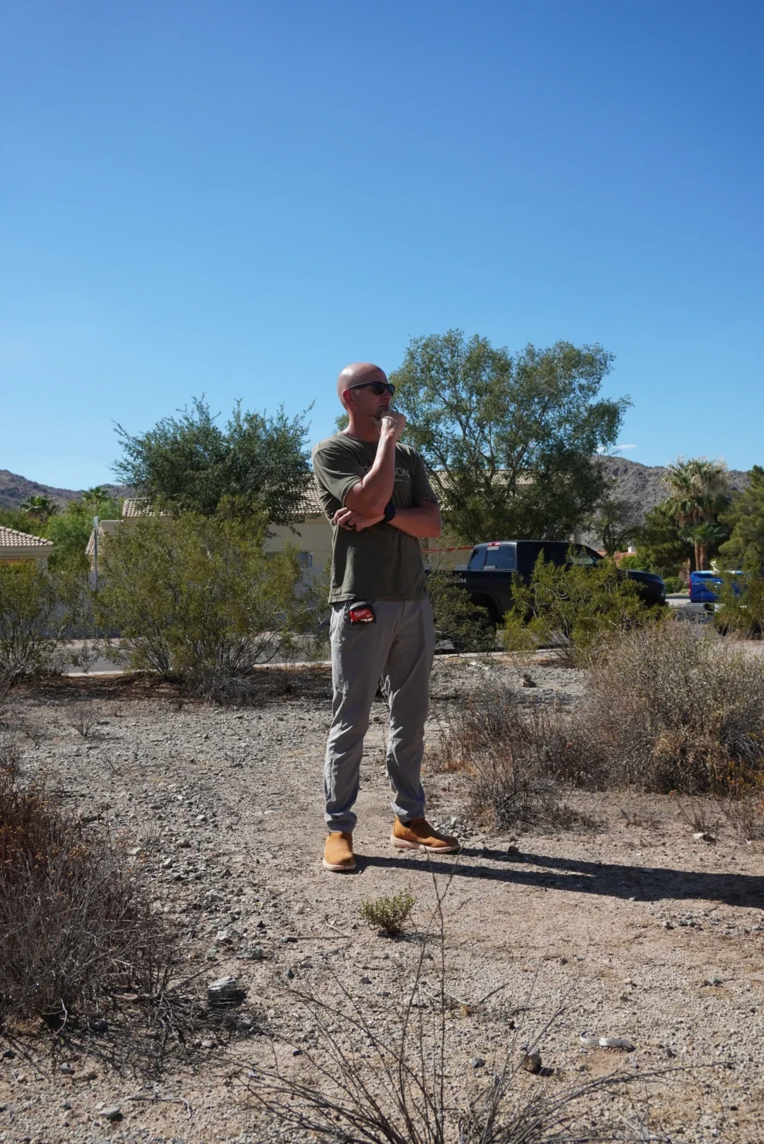 Provision co-founder Wilson walking an Arizona renovation site